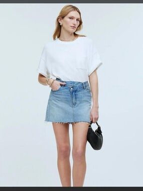 Madewell denim mini skirt size 27 NWT